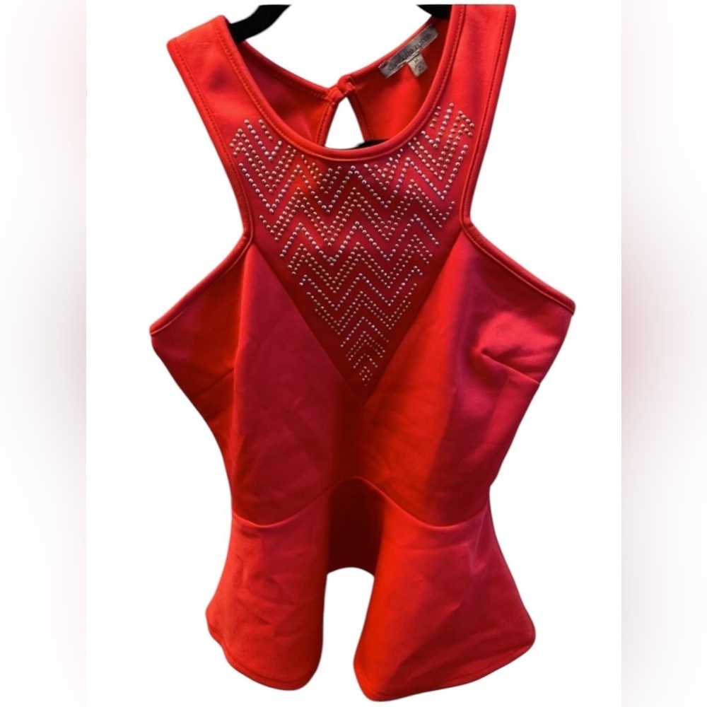 NWOT Sexy Peplum Top with Rhinestones by‎ Charlotte Russe size medium
